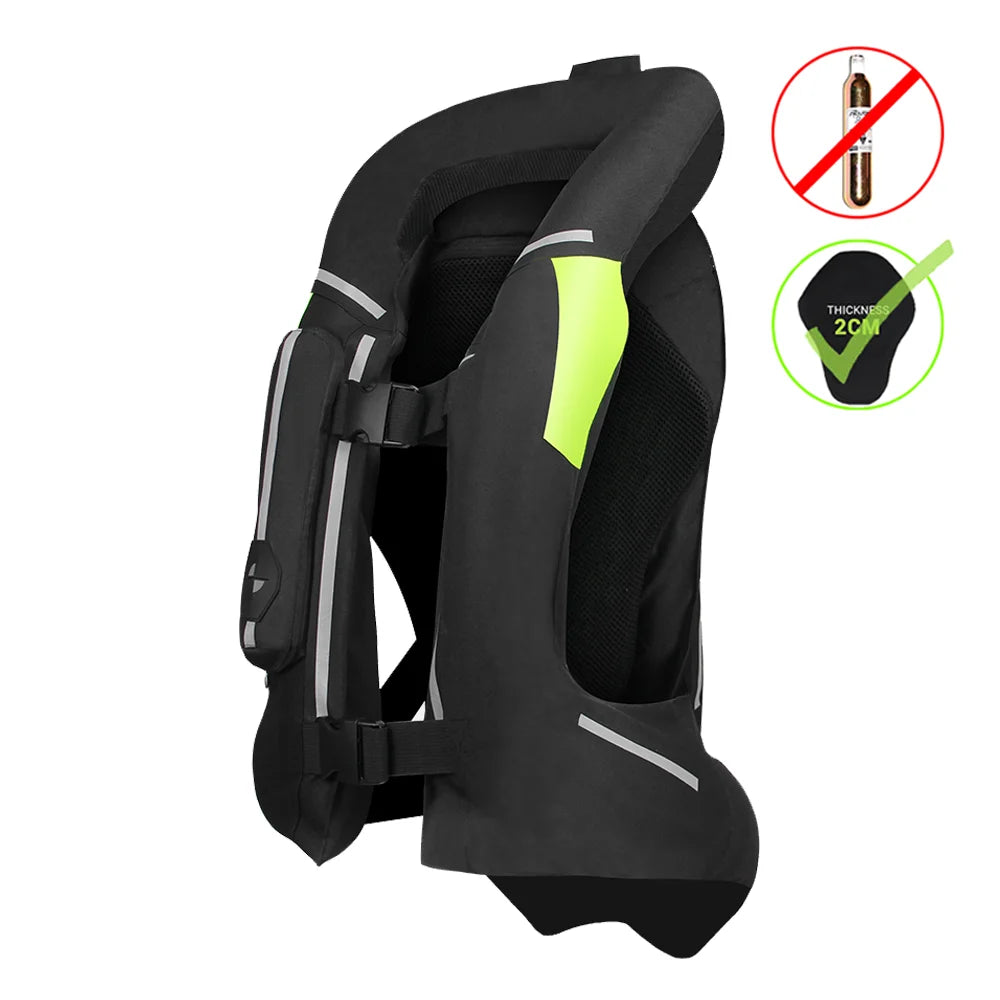 Motorcykeljacka med airbag och reflexväst