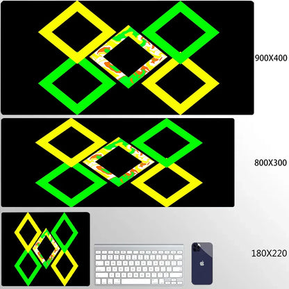 900x400 Geometric Art Large Gaming Mouse Pad Gamer Big Mouse Mat Computer Gaming Locking Edge MousePad Keyboard Desk Mice Pads