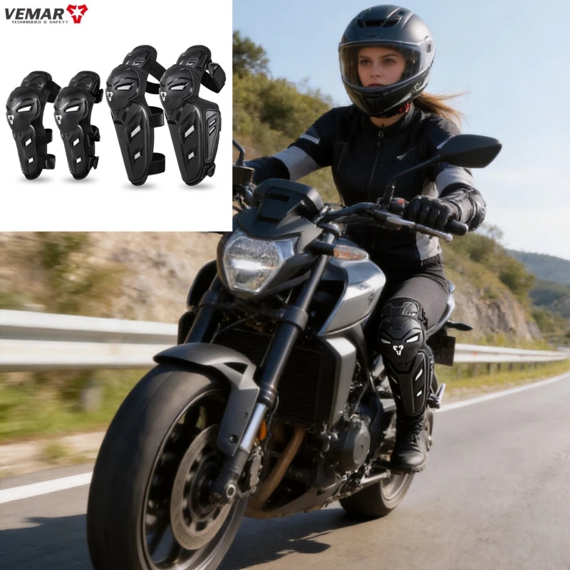 Motocross Knee Pads & Elbow Pads Set Adult Black Pink Leg And Elbow Protective Gear for Dirt Bike Motorcycle For Riding M-L