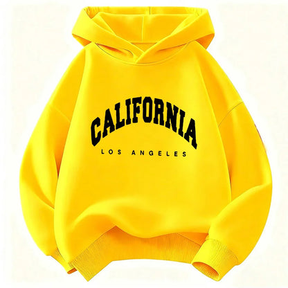 California Los Angeles Letter Printed Sweatshirt Kids Cat Children's Hoodie Fashion Hoody Casual Hoodies for Boys Girls Clothes