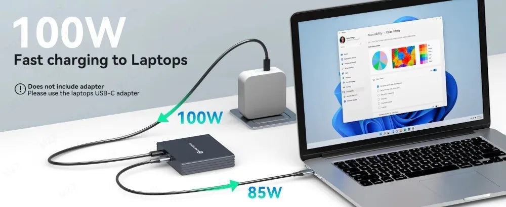 MZX MST-splitter för tre skärmar, DisplayPort eller USB-C