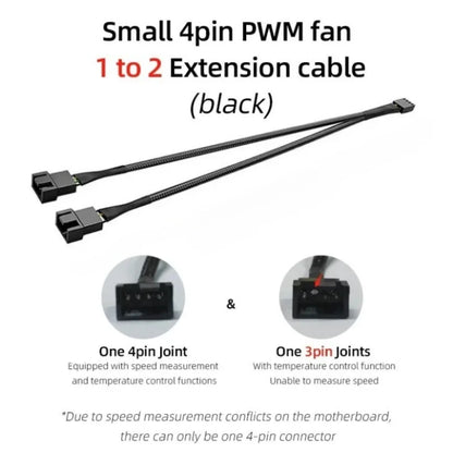 4-pin PWM-fläktsplitter 26 cm – 1 till 1, 2, 3 eller 4