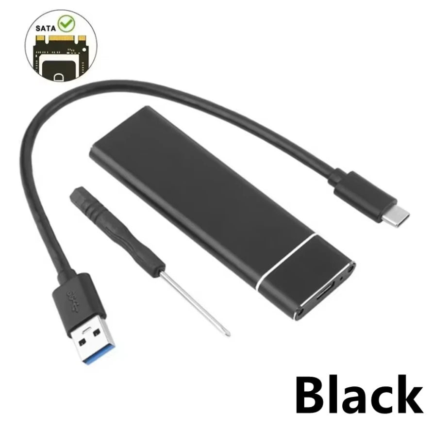 M.2 SSD Case M.2 HDD Enclosure Case Hard Drive Box B&M Keys External Hard Drive Box USB C Interface Support SATA & NGFF Protocol