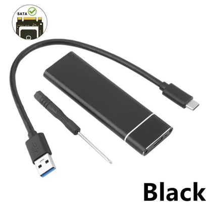 M.2 SSD Case M.2 HDD Enclosure Case Hard Drive Box B&M Keys External Hard Drive Box USB C Interface Support SATA & NGFF Protocol