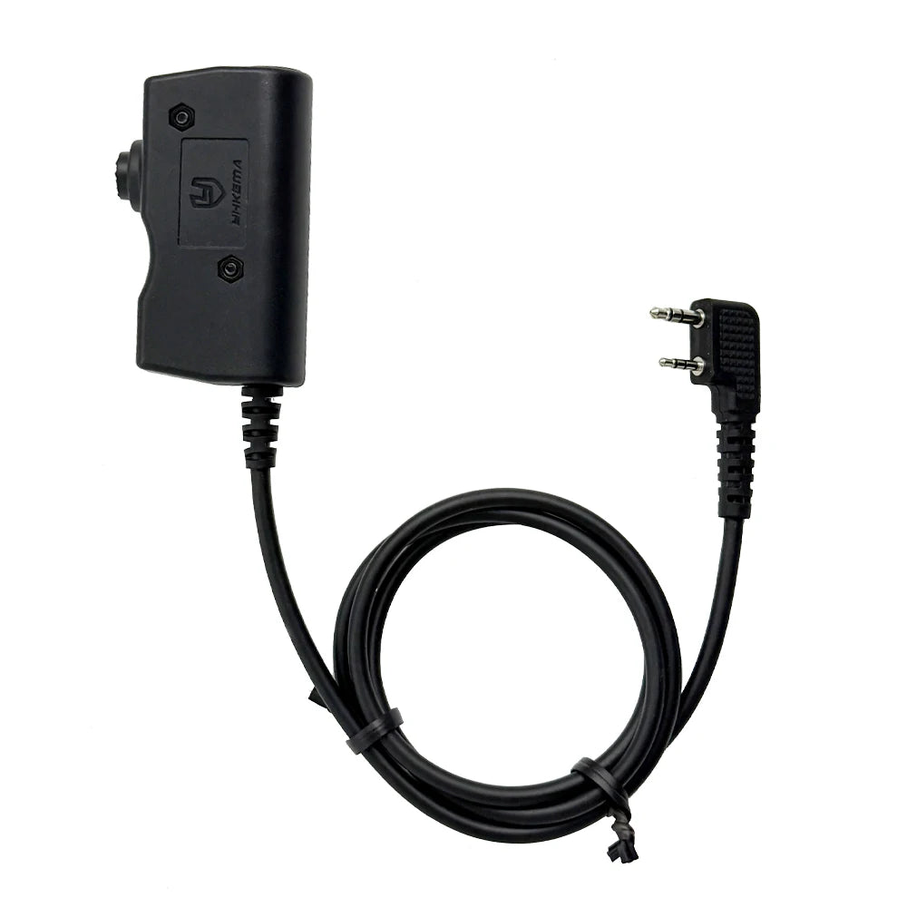 E80 Tactical Shooting Headset Electronic Hearing Protection with Kenwood 2 Pin PTT Adapter for Outdoor Hunting