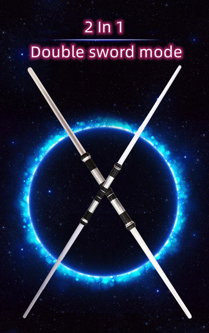 Lightsaber 2 In 1 RGB Adjustable Light Saber Toys Children Double Switch Sword Toys For Boys Luminous Gifts Light Saber
