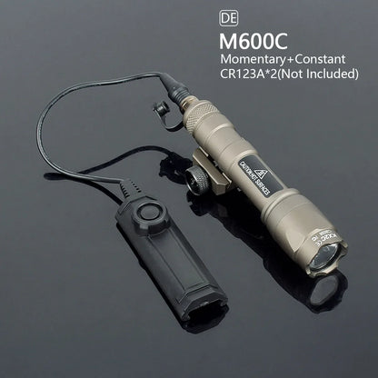 Taktisk M600 Vapenlamp med Tryckströmbrytare för 20 mm Skena