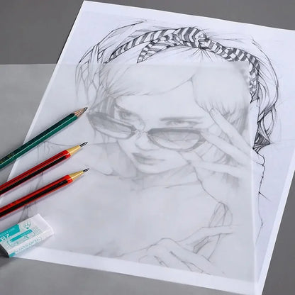 100Pcs A4 Tracing Paper Durable White Translucent Sketching Paper Drawing Copy Paper for Calligraphy Writing Drawing Art Supply