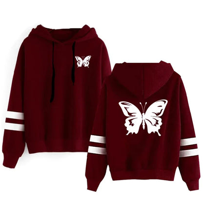Casual Daily Women Tracksuit Hoodies Quality Single Piece Stripe Sweatshirt and Sweatpants Comfort Outdoor Jogging Autumn Winter