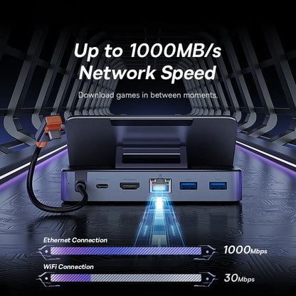 Baseus GamerX 6-port USB-C-docka – HDMI 4K 60 Hz och RJ45