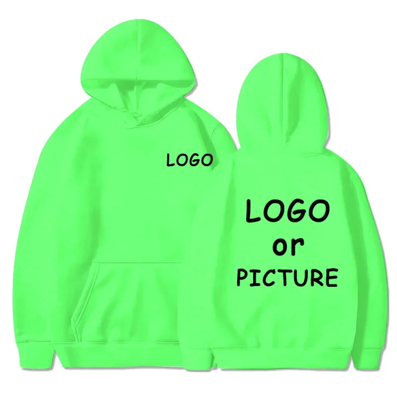 Hoodie Eget Logotyp & Tryck – Enfärgad | Reklamkläder & Streetwear