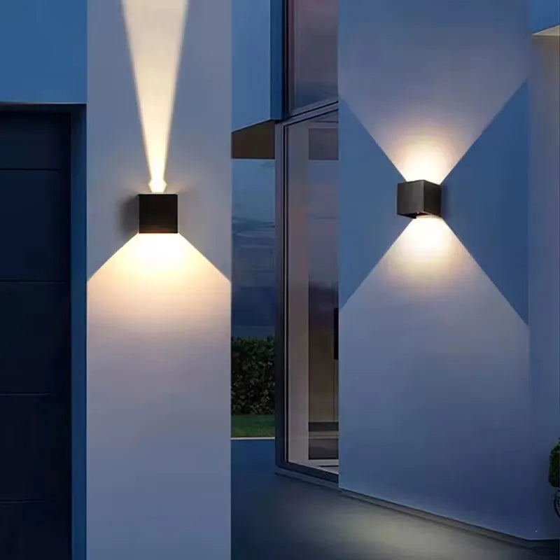 IP65 LED Kubvägglampa 6W/12W – Justerbar Vinkel, Inne & Ute, Aluminium, Varm/Kall/4000K