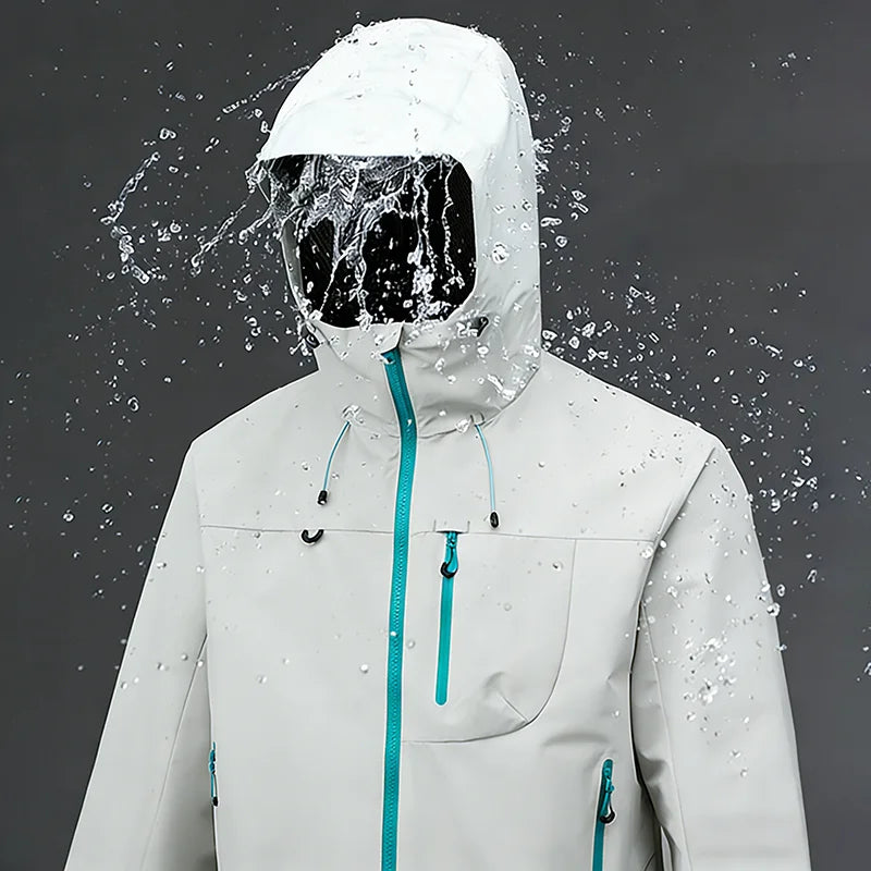 Unisex Softshell Hoodie – Vattentät Vindjämpa för Friluftsliv, Vandring & Klättring, 4 Färger