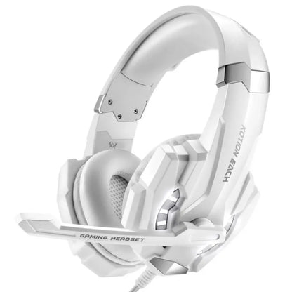 XIKCУ G9000 Gaming Headset Over-Ear – 3,5mm + USB LED-belysning Mikrofon Djupt Bas Stereo PS5 PS4 Xbox PC Laptop Röd Blå Vit