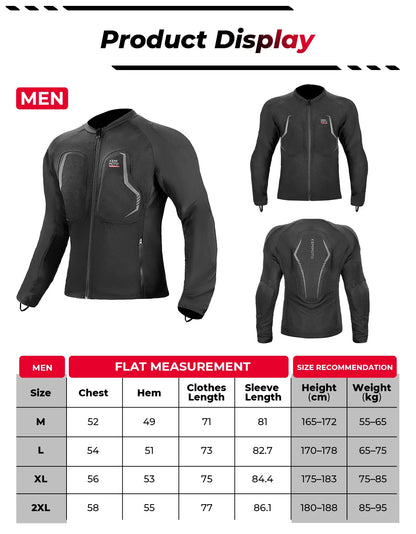 Motorcycle Riding Jacket Summer Breathable Men Women with 7Pcs Set CE Protective Gear Soft Mesh Body Protector Moto  Equipment