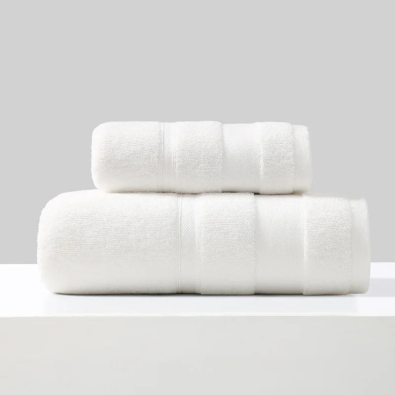 2pcs/Set Cotton Towels For Adults Towel Set Soft Bath Highly Absorbent Face Towel Comfortable Bathroom Shower Bath Towel Set