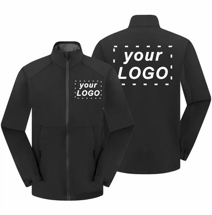 Outdoor Camping Waterproof And Windproof Stand Collar Jacket Custom Printed Embroidery Company Logo Outdoor Fishing Jacket 4xl