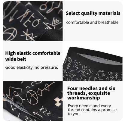 Herr Boxershorts 4-pack Blommigt – Andningsbara Plus Size Tonåringar & Vuxna, XS–XXXL