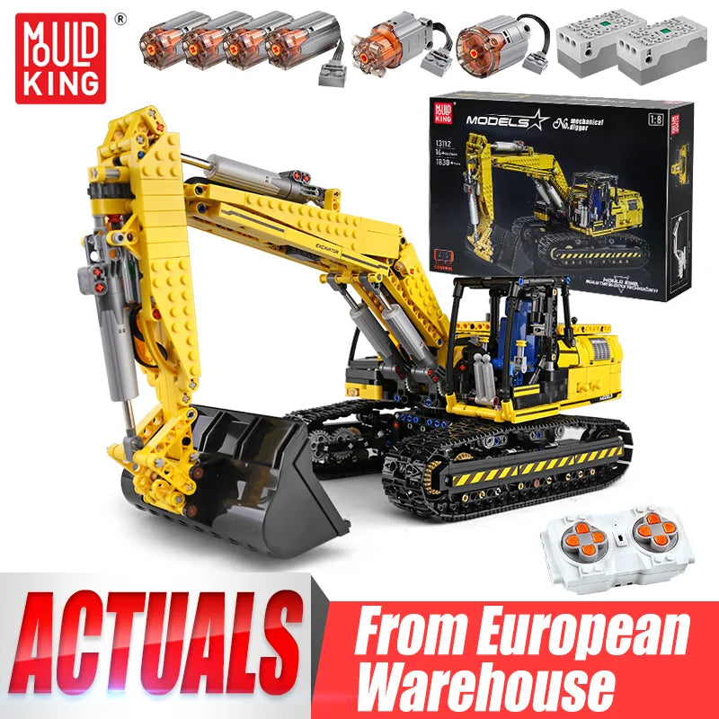 Mould King 13112 Technical Car Toys The MOC-2513 APP&RC Motorized Excavator Model Building Blocks Bricks Kids Christmas Gift