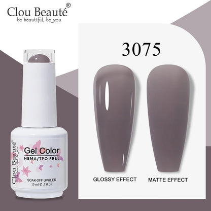 Clou Beaute Semi-transparent Jelly Color UV Gel Manicure Gel Nail Nail Supplies For Professionals Semi-permanent Varnish 15ml