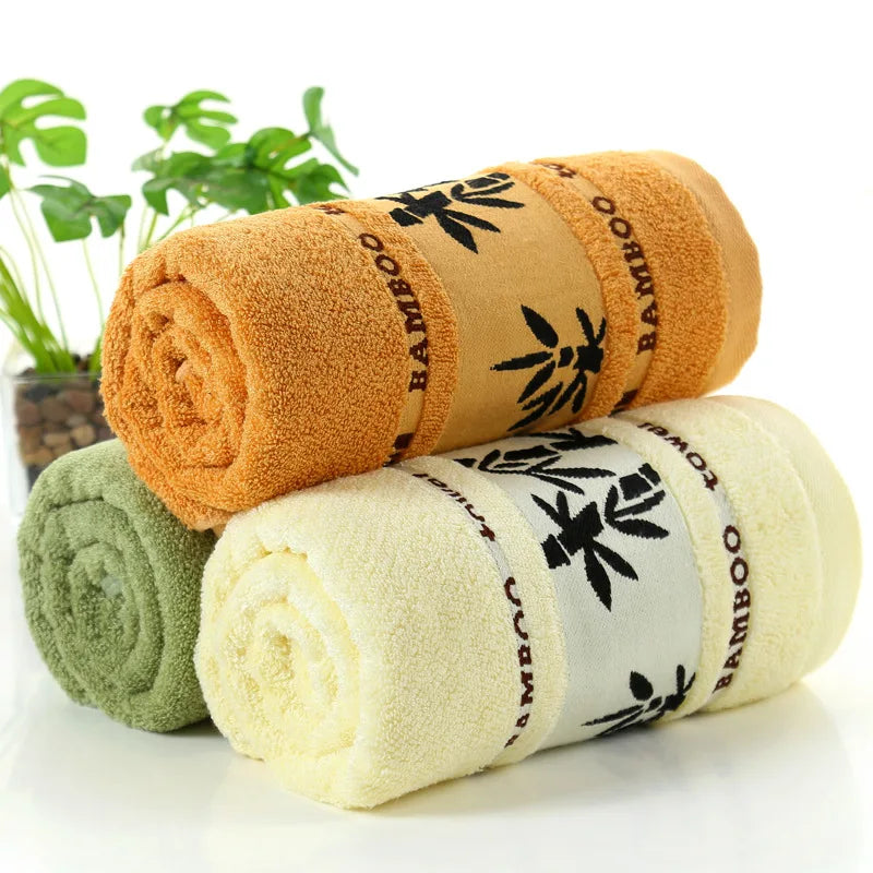 1/2/6pcs Bamboo Fiber Towel Set Luxury Thick Bath Towels & Face Towels for Adults 34x74cm/70x140cm Home Bathroom Accessories