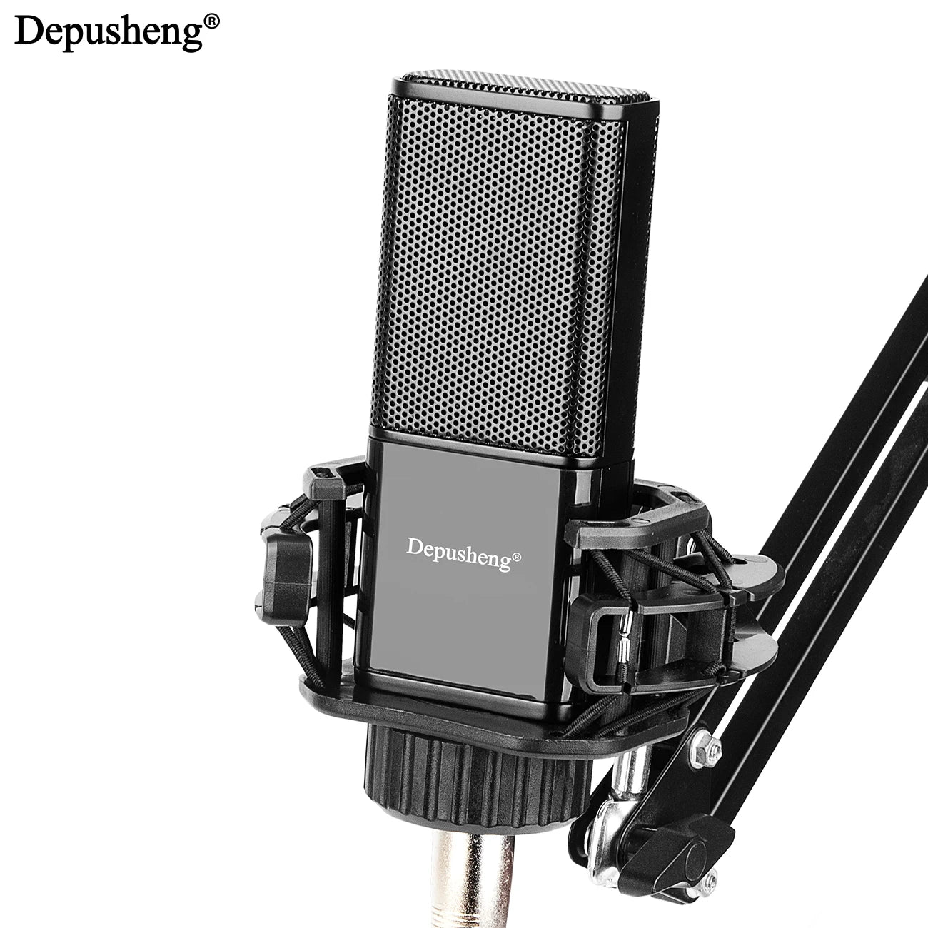 DEPUSHENG V12 Condenser Microphone 48V Sound Card Microphone Anchor Voice Recording Studio High Fidelity