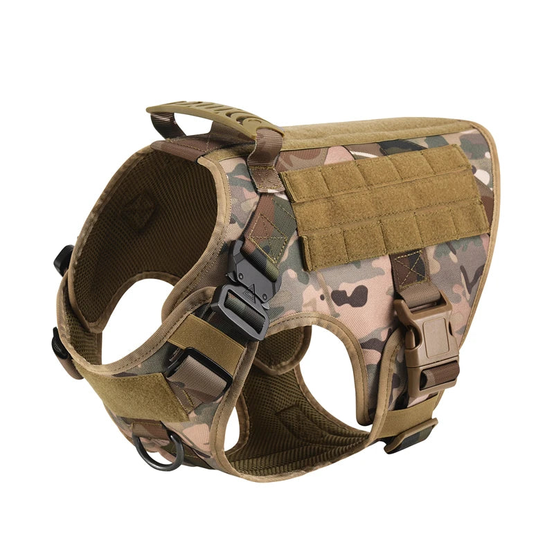 Taktisk Militärhundsele & Koppelset – För Schäfer, Golden Retriever & Stora Raser, S–XL