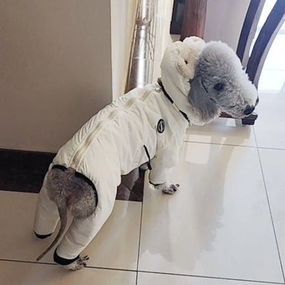 Trendy Waterproof Winter Dog Jumpsuit Thickened Full Cover Big Dog Clothes Fleece Warm Big Pet Supplies Large Dog
