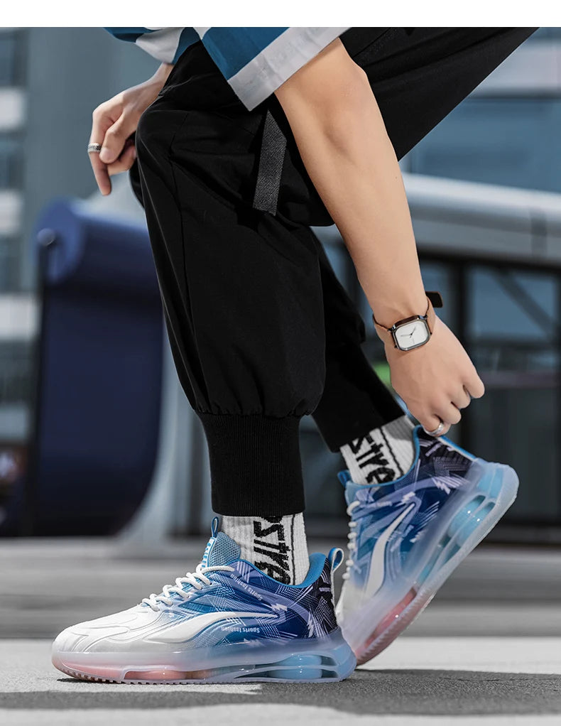 Men's Fashionable Basketball Shoes Air Cushioning Comfortable Non-Slip Breathable Shock-Absorbing Men's Outdoor Activities