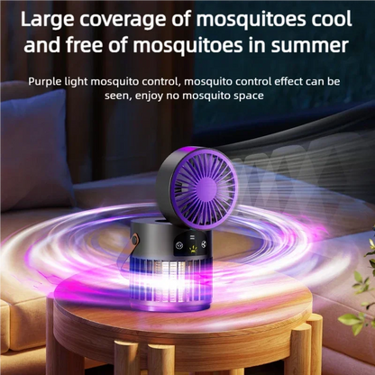 Electric Mosquito Killer Lamp UV Trap Lamp Shock Mosquito/ Desktop Fan/ Lighting lamp 3-In-1 Outdoor Mosquito Zapper Household