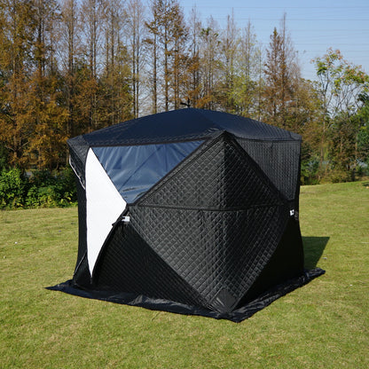 Outdoor Sauna Tent Portable Fireproof Camping Warm Ice Fishing Automatic Tent for Camping, Backyard, Home Gym