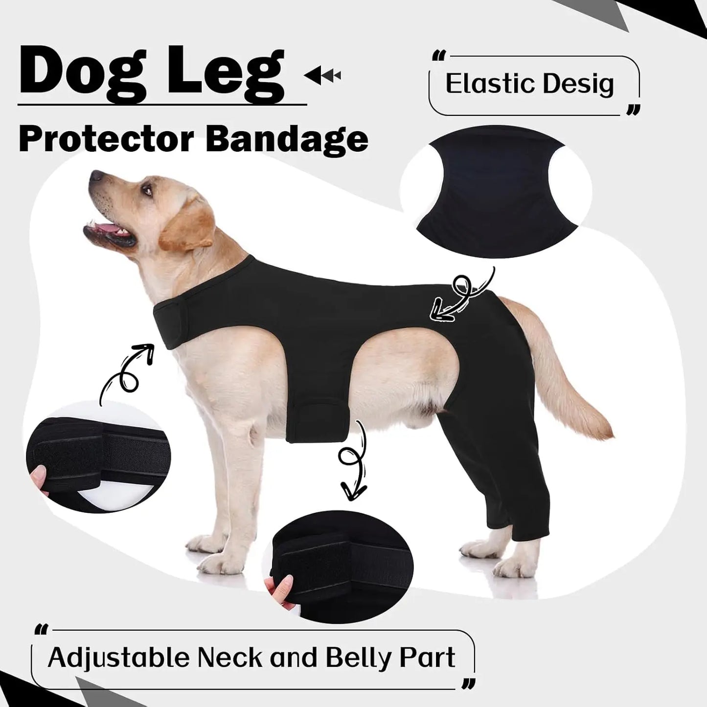 Dog Leg Rehabilitation Suit, Pet Cover to Prevent Licking Wound Elbow Protection, Dog Rehabilitation Instead of Sprain Nursing