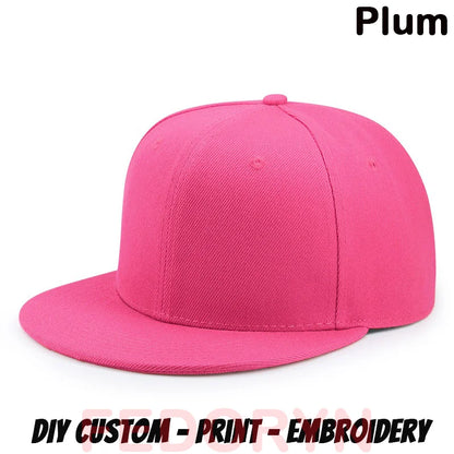 FEDORYN Snapback Keps Splice-Färger Hip Hop – 40 Färger Akryl/Polyester Justerbar Unisex Anpassad Brodyr Tryck Grossist Dropshipping