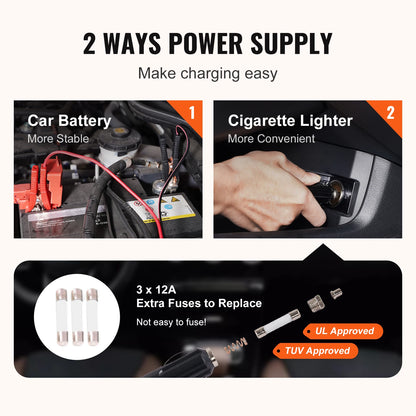 SucceBuy elektrisk domkraft 3/5 ton med 12 V drift