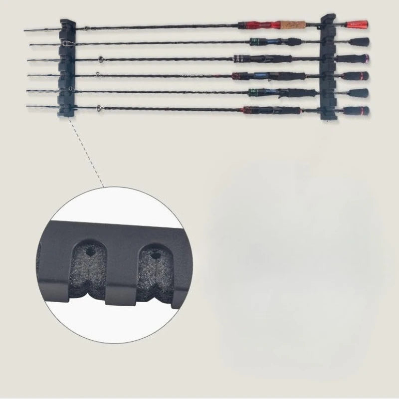 2pcs/set Fishing Rod Storage Display Racks Horizontal Wall Mounted Fishing Pole Holders Fishing Tools Rod Holder