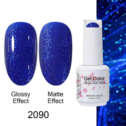 Clou Beaute Gel Nail Polish Neon Brown Royal Blue Red Green Pastal Nude Nail Art Varnishes Gel Lacquer Top Coat UV Gel Nail