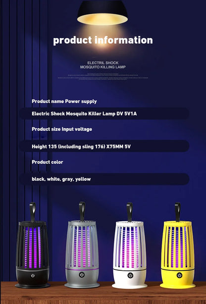 2026 USB Rechargeable Fly Trap Electric Mosquito Killer Lamp Mute Insect Repellent For Outdoor Indoor Anti Mosquito Zapper New