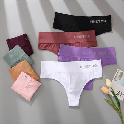 FINETOO 2PCS/Set M-2XL Bodyshaper G-String Panties Women Slim Underwear Female Lingerie Sexy Lady Thongs High Waist Underpants