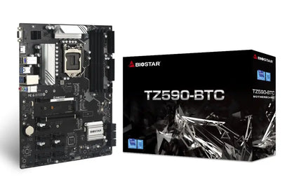 Z590 TZ590-BTC BIOSTAR Motherboard LGA 1200 CPU Support 10th 11th Gen I9-11900K I7-11700K I5-10400 I9-10900K DDR4 I9-11900K ATX