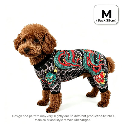 Streetwear Pet Tattoo Suit 4-Way Stretch Full Body Clothes S-10XL Comfortable Dog Cat Costume for Small to Large Pets