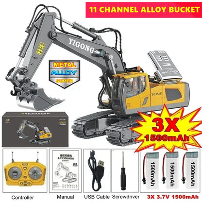 Oike 4WD Radiostyrd Grävmaskin Dumpare Bulldozer RC-bil