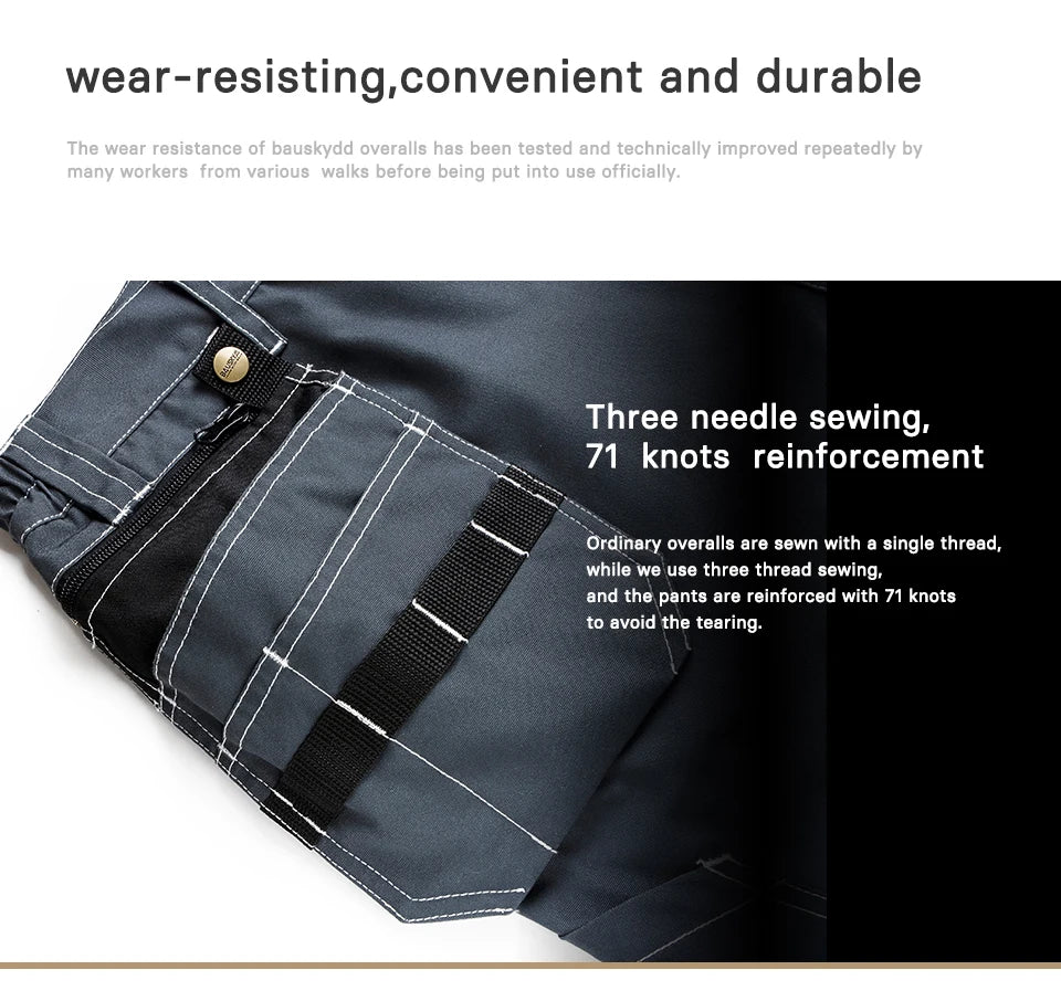 Men's durable multi-pocket work pants cargo work shorts workwear for Men