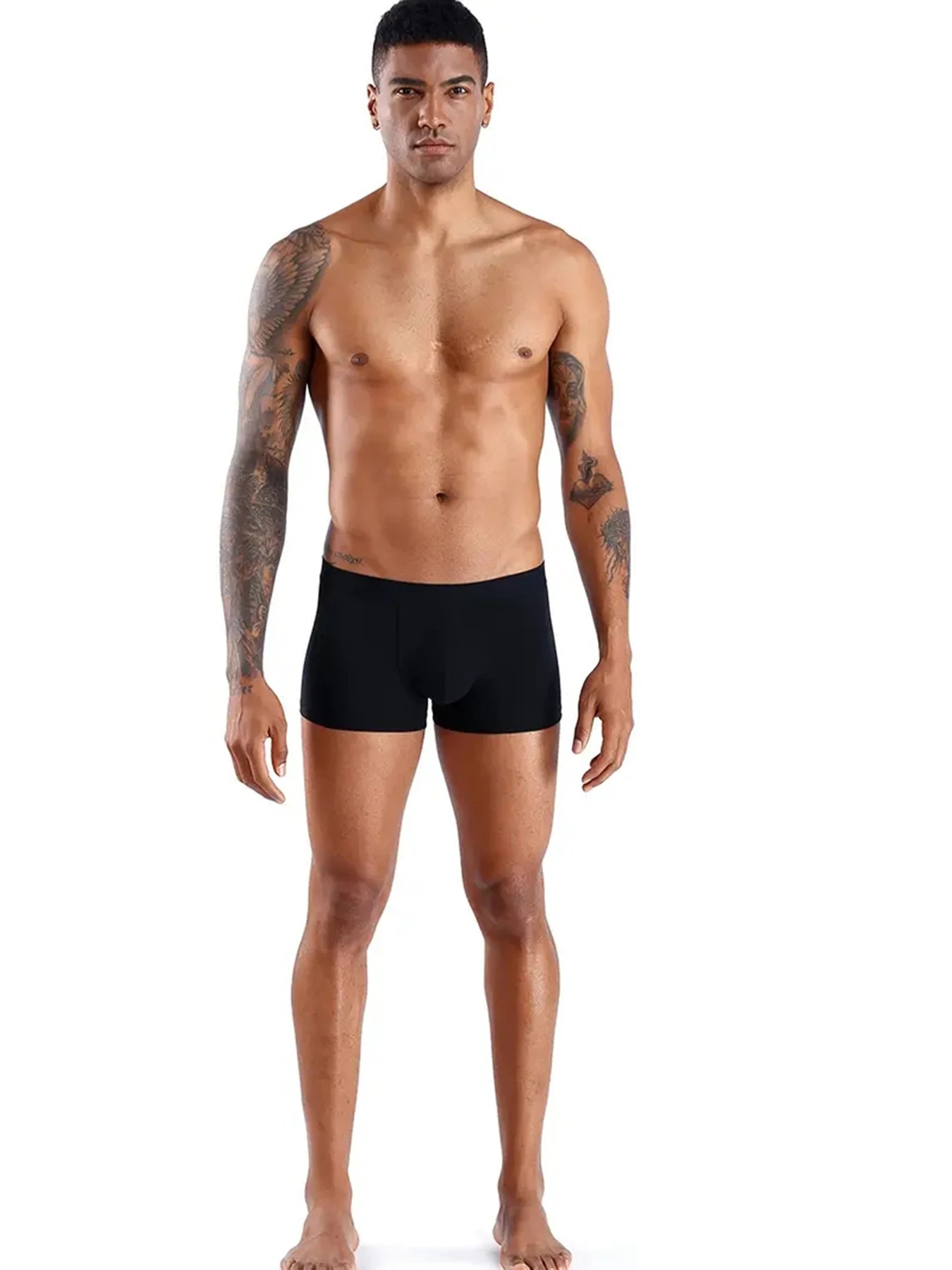 Herrboxershorts 10-pack – Hög Stretch, Andningsbara, Plus Size L–4XL, Svart