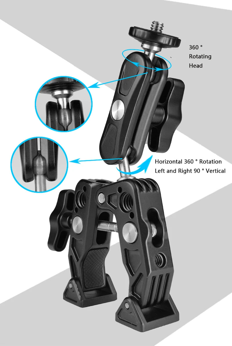 For Insta 360 X5 X4 X3 GO 3S Motorcycle Bicycle Clip Bracket for GoPro 13 12 11 DJI Action 6 Bike Selfie Stick Camera Accessory