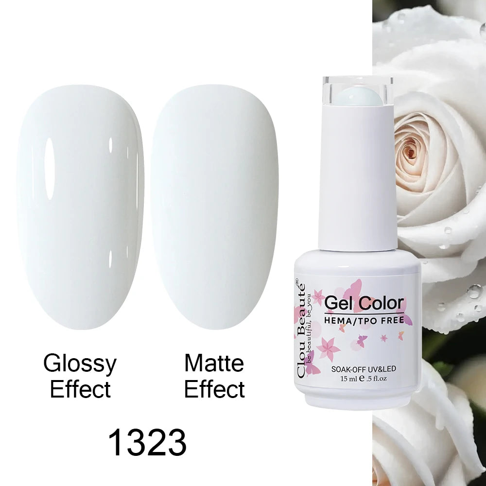 Clou Beaute Gel Nail Polish Neon Brown Royal Blue Red Green Pastal Nude Nail Art Varnishes Gel Lacquer Top Coat UV Gel Nail