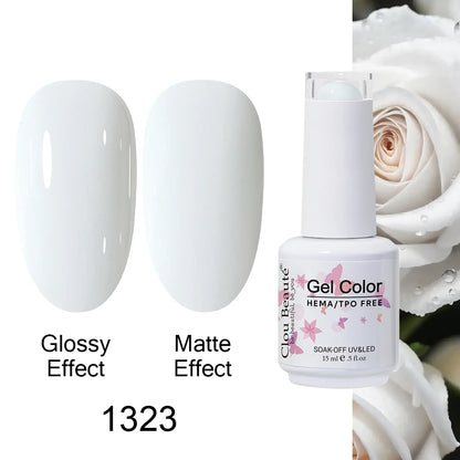 Clou Beaute Gel Nail Polish Neon Brown Royal Blue Red Green Pastal Nude Nail Art Varnishes Gel Lacquer Top Coat UV Gel Nail
