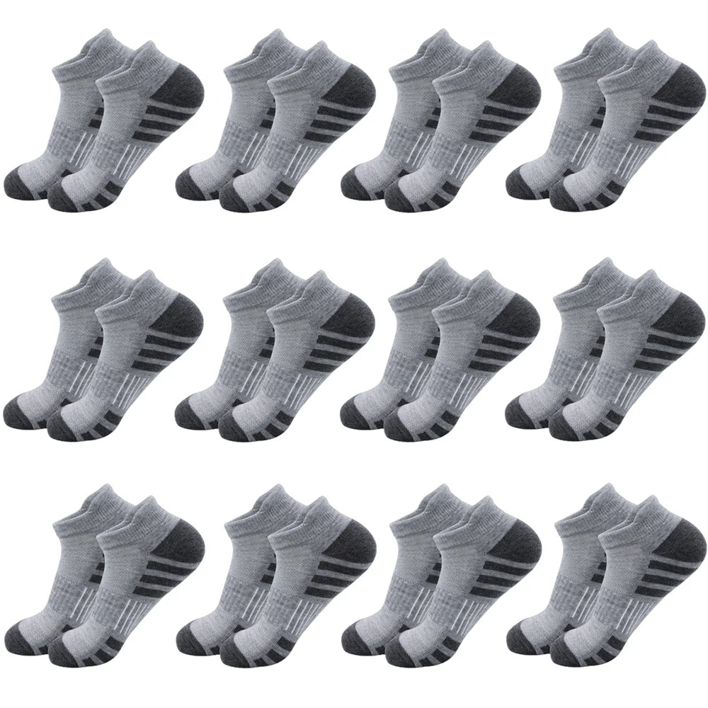6/24 Pairs Cushioned Breathable Ankle Athletic Running Socks Low Cut Sports Tab for Men And Women