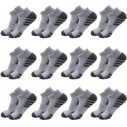 6/24 Pairs Cushioned Breathable Ankle Athletic Running Socks Low Cut Sports Tab for Men And Women