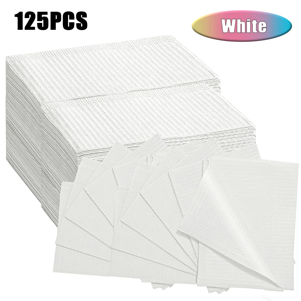 5-125pcs Disposable Waterproof Tattoo Bibs 10 Colors Tattoo Clean Wipes Pad Table Covers Patient Dental Napkins Accessories