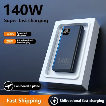 VIVO 140W 500000mAh Ultra Capacity Power Bank Super Fast Charging Portable Battery Charger For IPhone Samsung 2026 New